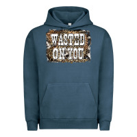 Pigment Midnight Navy Western Wasted On You Background Urban Hoodie - LillyAllenDesigns