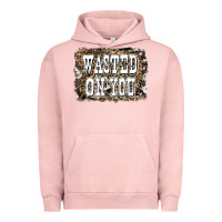 Pigment Salmon Western Wasted On You Background Urban Hoodie - LillyAllenDesigns