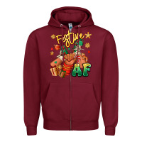 Burgundy festive af christmas black kid sneakers Zipper Hoodie - RanaPortraitStore