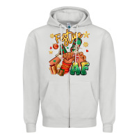 Dove Grey festive af christmas black kid sneakers Zipper Hoodie - RanaPortraitStore