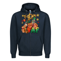 Navy festive af christmas black kid sneakers Zipper Hoodie - RanaPortraitStore