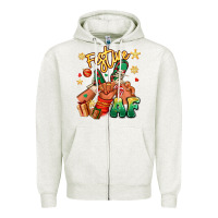 Oatmeal Heather festive af christmas black kid sneakers Zipper Hoodie - RanaPortraitStore