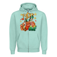 Seafoam festive af christmas black kid sneakers Zipper Hoodie - RanaPortraitStore