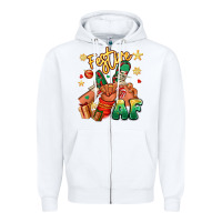 White festive af christmas black kid sneakers Zipper Hoodie - RanaPortraitStore