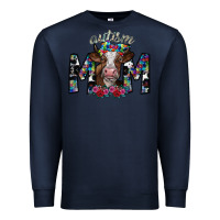 Navy autism mom 2 Premium Sweatshirt - SublimationCraftShop