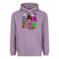 Lavender halloween momster messy bun Heavyweight Hoodie - Zillion Design Studio