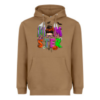Toasted Coconut halloween momster messy bun Heavyweight Hoodie - Zillion Design Studio