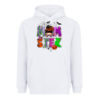 White halloween momster messy bun Heavyweight Hoodie - Zillion Design Studio