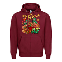 Burgundy festive af christmas black girl children sneakers Zipper Hoodie - RanaPortraitStore