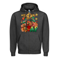Charcoal Heather festive af christmas black girl children sneakers Zipper Hoodie - RanaPortraitStore