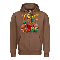 Chestnut festive af christmas black girl children sneakers Zipper Hoodie - RanaPortraitStore