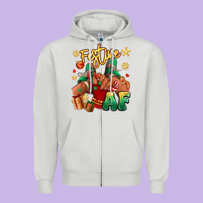 Zipper Hoodie festive af christmas black girl children sneakers