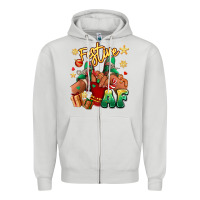 Dove Grey festive af christmas black girl children sneakers Zipper Hoodie - RanaPortraitStore