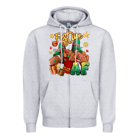 Heather Grey festive af christmas black girl children sneakers Zipper Hoodie - RanaPortraitStore