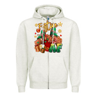 Oatmeal Heather festive af christmas black girl children sneakers Zipper Hoodie - RanaPortraitStore