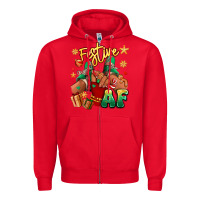 Red festive af christmas black girl children sneakers Zipper Hoodie - RanaPortraitStore