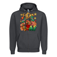 Smoke festive af christmas black girl children sneakers Zipper Hoodie - RanaPortraitStore
