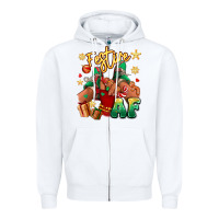 White festive af christmas black girl children sneakers Zipper Hoodie - RanaPortraitStore