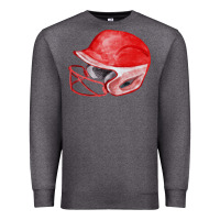 Charcoal Heather red softball helmet fa element Premium Sweatshirt - FaDigitalArtStudio