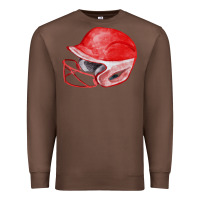 Chestnut red softball helmet fa element Premium Sweatshirt - FaDigitalArtStudio