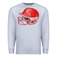 Heather Grey red softball helmet fa element Premium Sweatshirt - FaDigitalArtStudio