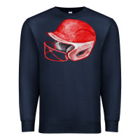Navy red softball helmet fa element Premium Sweatshirt - FaDigitalArtStudio