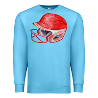 Ocean Blue red softball helmet fa element Premium Sweatshirt - FaDigitalArtStudio