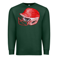 Sports Green red softball helmet fa element Premium Sweatshirt - FaDigitalArtStudio