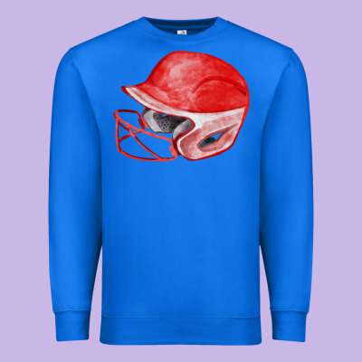 Red Softball Helmet Fa Element Premium Sweatshirt Designed By Fadigitalartstudio