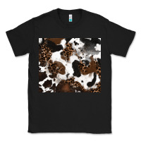 Black cowhide and leopard pattern Classic Tee - RanaPortraitStore