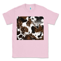 Bubblegum Pink cowhide and leopard pattern Classic Tee - RanaPortraitStore