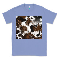 Colony Blue cowhide and leopard pattern Classic Tee - RanaPortraitStore