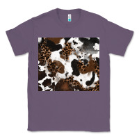 Lavender cowhide and leopard pattern Classic Tee - RanaPortraitStore
