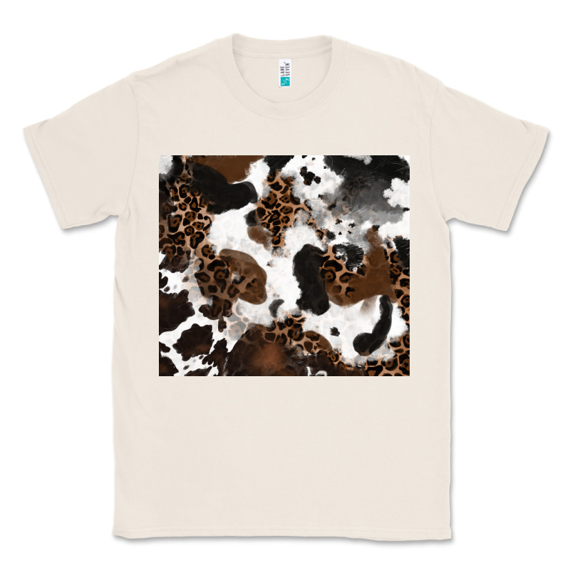 Cowhide And Leopard Pattern Classic Tee by RanaPortraitStore | Teevron