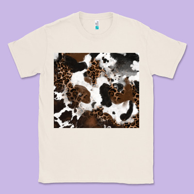 Cowhide And Leopard Pattern Classic Tee Designed By Ranaportraitstore