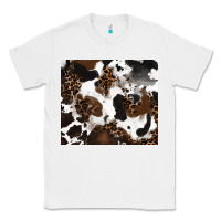 White cowhide and leopard pattern Classic Tee - RanaPortraitStore