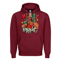 Burgundy merry and bright black kid sneakers Zipper Hoodie - RanaPortraitStore