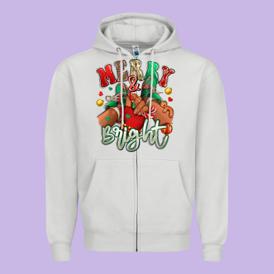 Zipper Hoodie merry and bright black kid sneakers