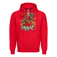 Red merry and bright black kid sneakers Zipper Hoodie - RanaPortraitStore