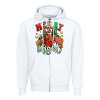 White merry and bright black kid sneakers Zipper Hoodie - RanaPortraitStore