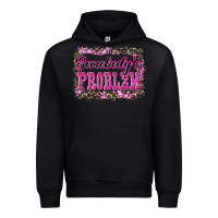 Black Western Somebody's Problem Urban Hoodie - LillyAllenDesigns