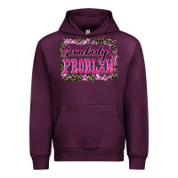 Mauve Wine Western Somebody's Problem Urban Hoodie - LillyAllenDesigns