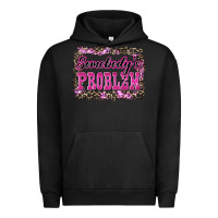 Pigment Black Western Somebody's Problem Urban Hoodie - LillyAllenDesigns