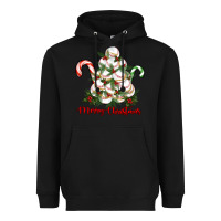Black merry christmas baseball Heavyweight Hoodie - RanaPortraitStore