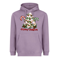Lavender merry christmas baseball Heavyweight Hoodie - RanaPortraitStore
