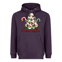 Plum merry christmas baseball Heavyweight Hoodie - RanaPortraitStore