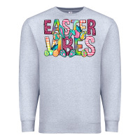 Heather Grey Easter vibes Easter Day Premium Sweatshirt - Neo Western