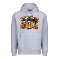 Heather Grey volleyball mom Premium Hoodie - AdoDesignShop