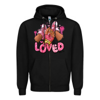 Black loved valentine's day afro girl sneakers Zipper Hoodie - RanaPortraitStore