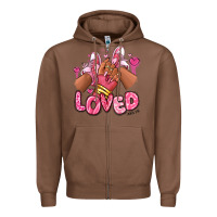 Chestnut loved valentine's day afro girl sneakers Zipper Hoodie - RanaPortraitStore